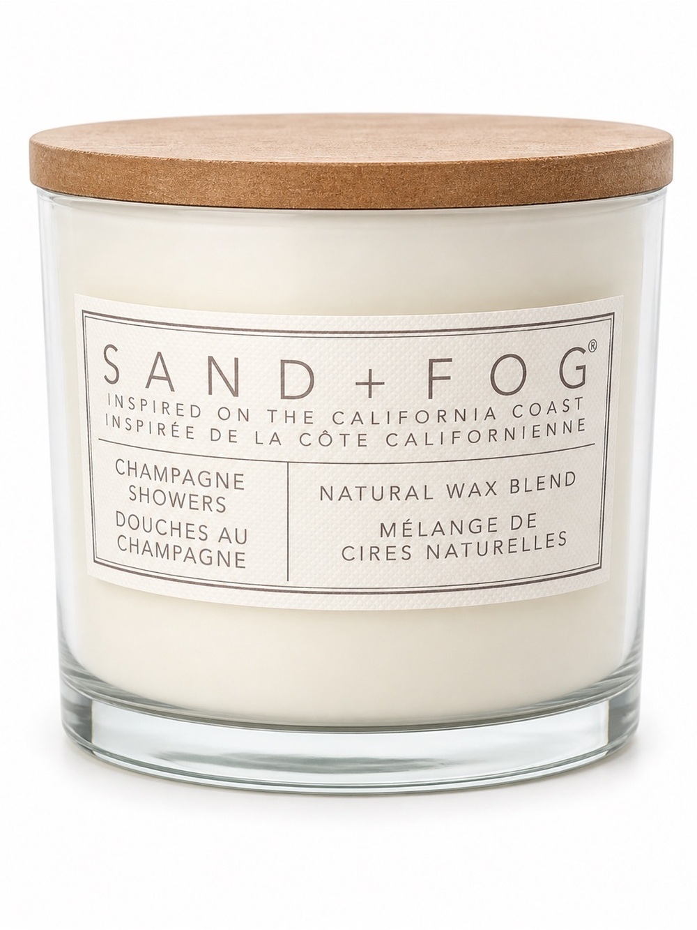 Sand + Fog Champagne Showers Scented Candle - Cream